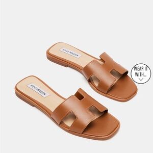 Steve Madden Hadyn Tan Women's Slide Sandals Size 8